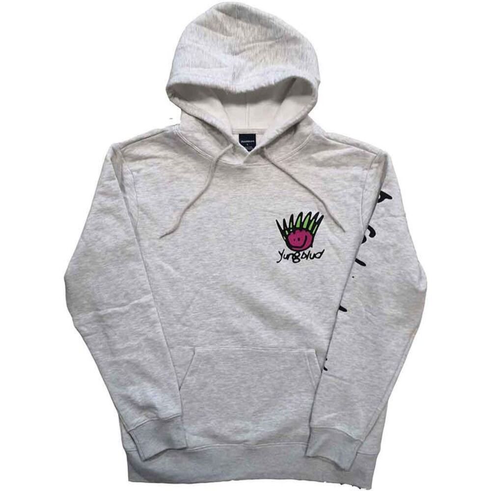 Yungblud Unisex Adult Face Back Print Pull Over Long-Sleeved Hoodie / Off White